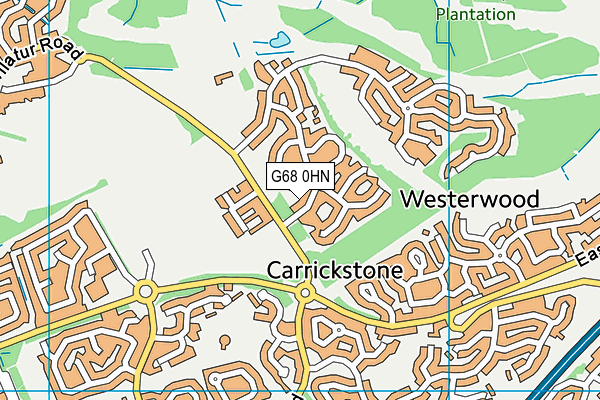 G68 0HN map - OS VectorMap District (Ordnance Survey)