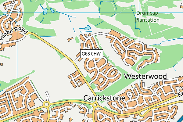 G68 0HW map - OS VectorMap District (Ordnance Survey)