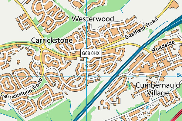 G68 0HX map - OS VectorMap District (Ordnance Survey)