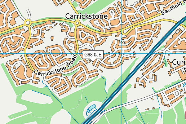 G68 0JE map - OS VectorMap District (Ordnance Survey)