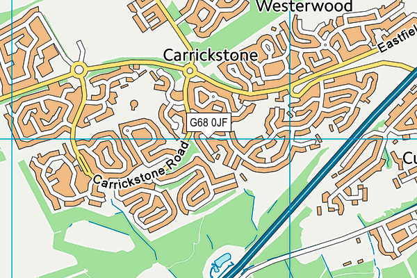 G68 0JF map - OS VectorMap District (Ordnance Survey)