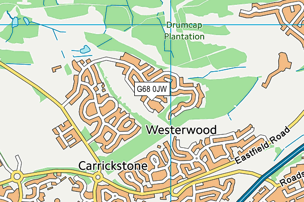 G68 0JW map - OS VectorMap District (Ordnance Survey)