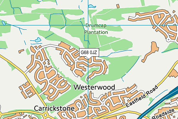 G68 0JZ map - OS VectorMap District (Ordnance Survey)