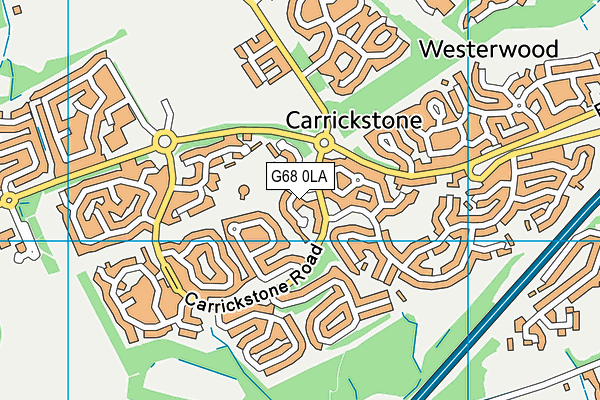 G68 0LA map - OS VectorMap District (Ordnance Survey)