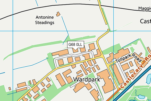 G68 0LL map - OS VectorMap District (Ordnance Survey)