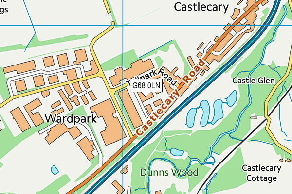 G68 0LN map - OS VectorMap District (Ordnance Survey)