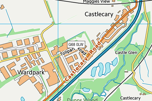 G68 0LW map - OS VectorMap District (Ordnance Survey)