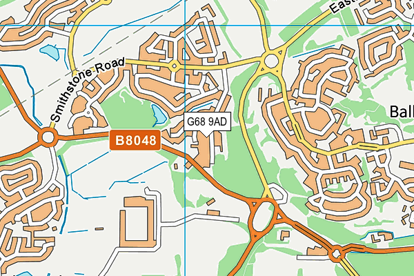 G68 9AD map - OS VectorMap District (Ordnance Survey)