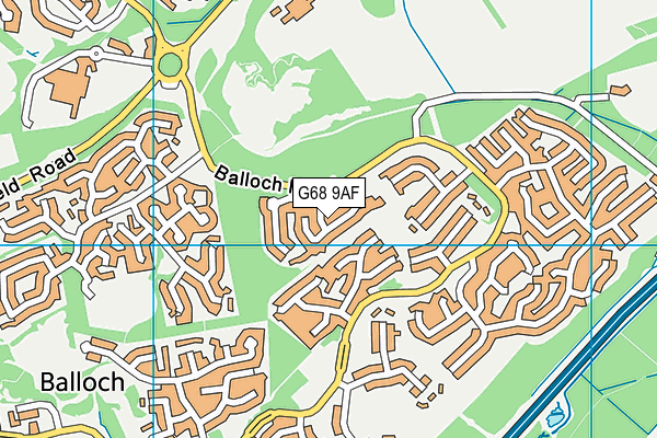 G68 9AF map - OS VectorMap District (Ordnance Survey)