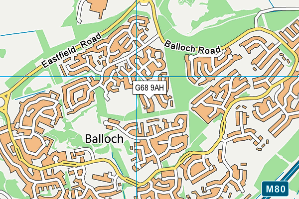 G68 9AH map - OS VectorMap District (Ordnance Survey)