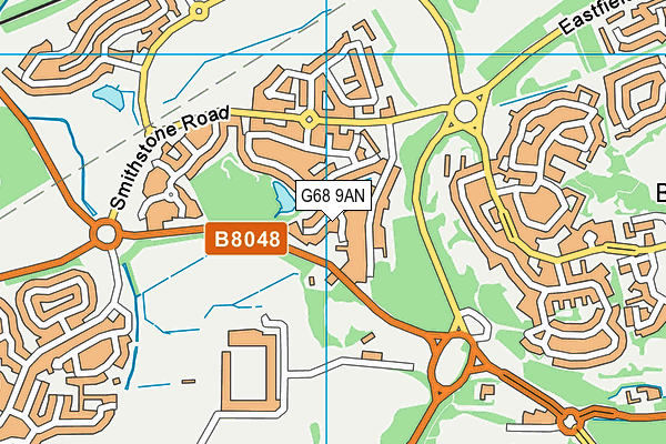 G68 9AN map - OS VectorMap District (Ordnance Survey)