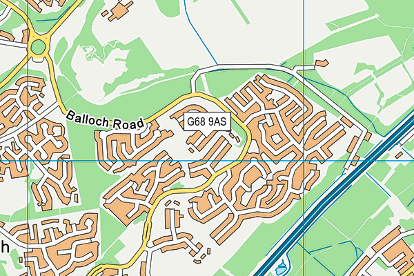 G68 9AS map - OS VectorMap District (Ordnance Survey)