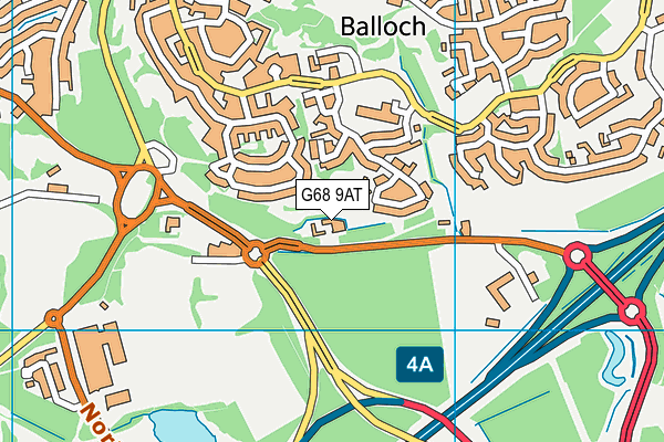 G68 9AT map - OS VectorMap District (Ordnance Survey)