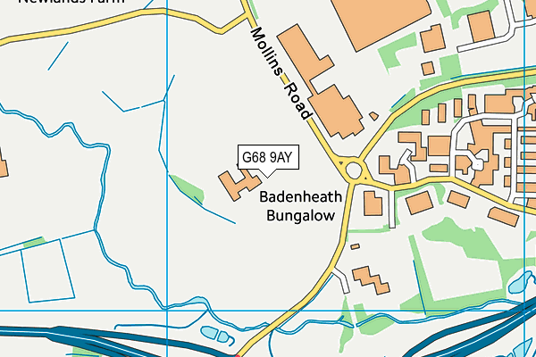 G68 9AY map - OS VectorMap District (Ordnance Survey)