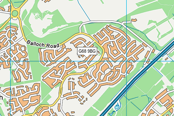 G68 9BG map - OS VectorMap District (Ordnance Survey)