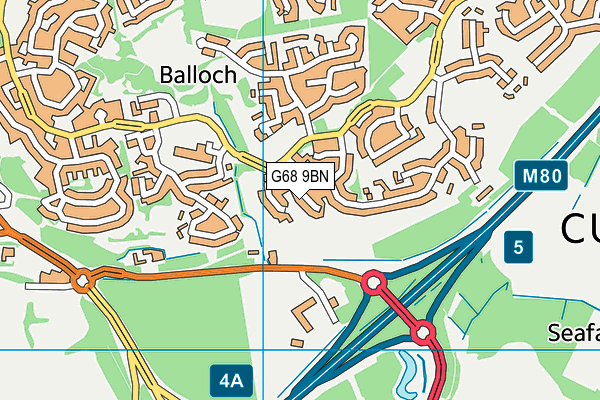 G68 9BN map - OS VectorMap District (Ordnance Survey)