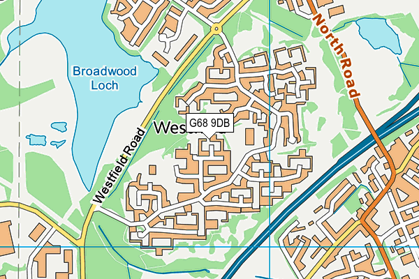 G68 9DB map - OS VectorMap District (Ordnance Survey)
