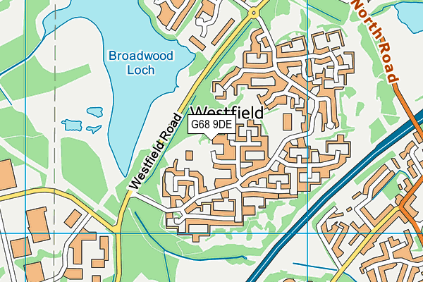 G68 9DE map - OS VectorMap District (Ordnance Survey)