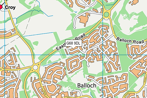 G68 9DL map - OS VectorMap District (Ordnance Survey)