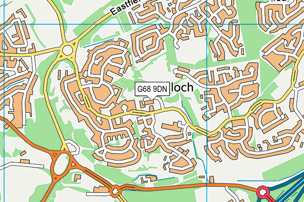 G68 9DN map - OS VectorMap District (Ordnance Survey)