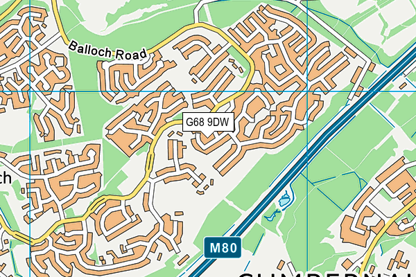 G68 9DW map - OS VectorMap District (Ordnance Survey)