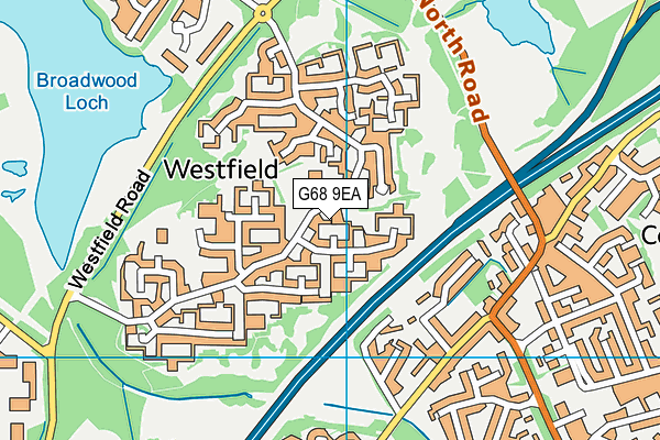 G68 9EA map - OS VectorMap District (Ordnance Survey)