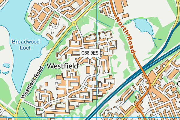 G68 9ES map - OS VectorMap District (Ordnance Survey)