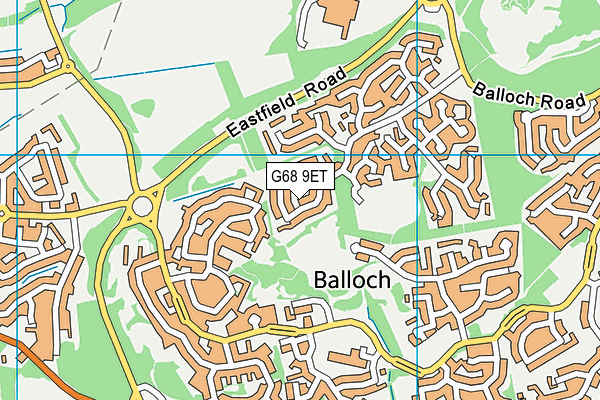 G68 9ET map - OS VectorMap District (Ordnance Survey)