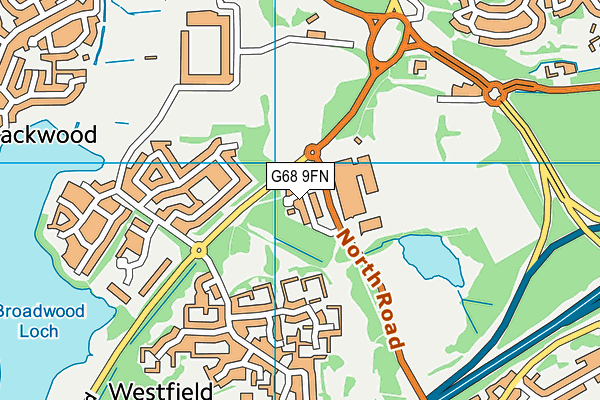 G68 9FN map - OS VectorMap District (Ordnance Survey)