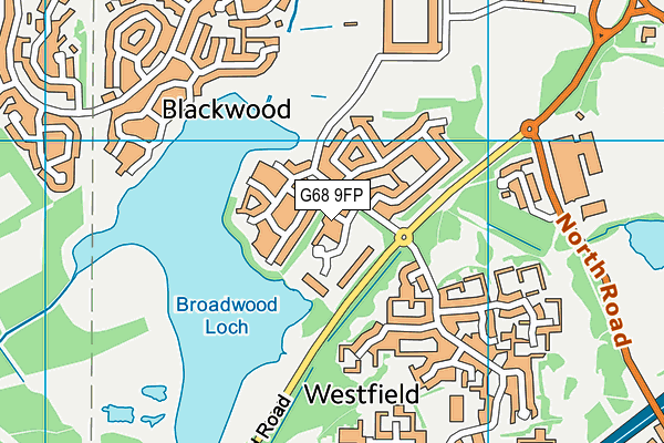 G68 9FP map - OS VectorMap District (Ordnance Survey)