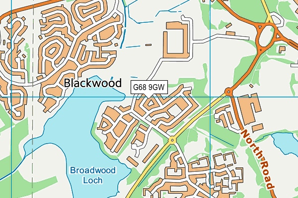 G68 9GW map - OS VectorMap District (Ordnance Survey)