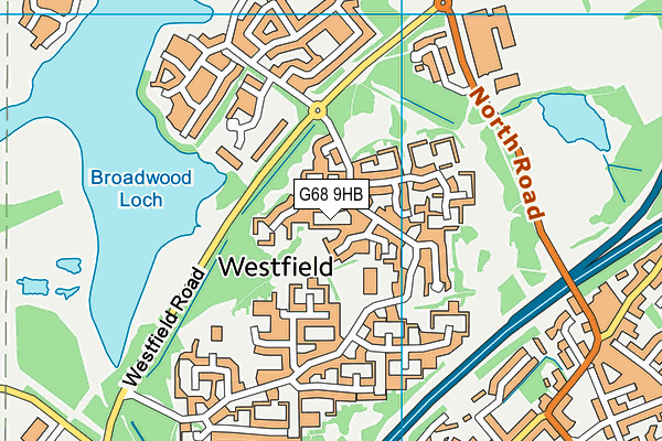 G68 9HB map - OS VectorMap District (Ordnance Survey)