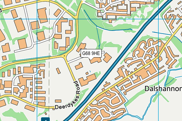G68 9HE map - OS VectorMap District (Ordnance Survey)