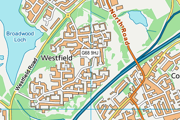 G68 9HJ map - OS VectorMap District (Ordnance Survey)