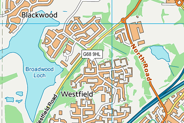 G68 9HL map - OS VectorMap District (Ordnance Survey)