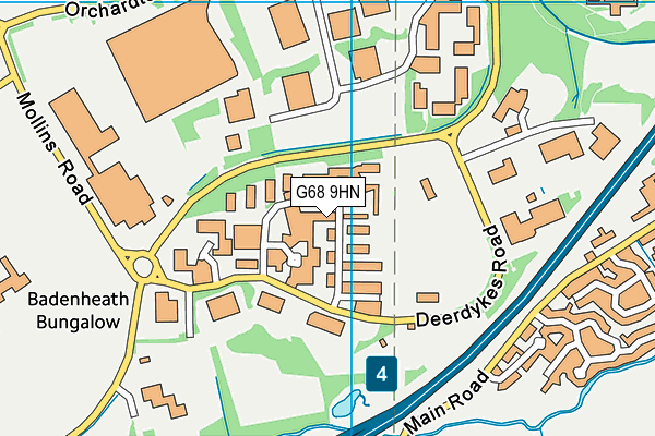 G68 9HN map - OS VectorMap District (Ordnance Survey)
