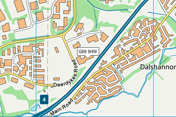 G68 9HW map - OS VectorMap District (Ordnance Survey)