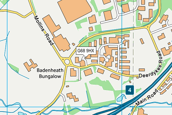 G68 9HX map - OS VectorMap District (Ordnance Survey)