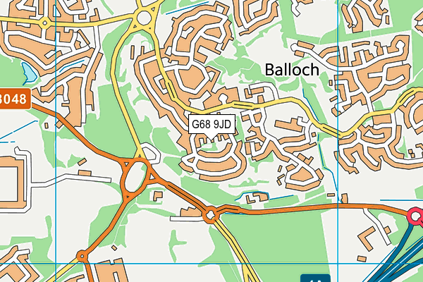 G68 9JD map - OS VectorMap District (Ordnance Survey)