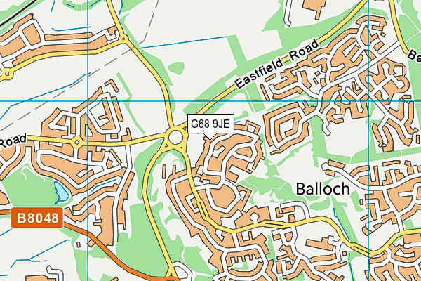 G68 9JE map - OS VectorMap District (Ordnance Survey)