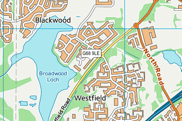 G68 9LE map - OS VectorMap District (Ordnance Survey)