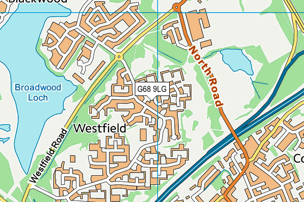 G68 9LG map - OS VectorMap District (Ordnance Survey)