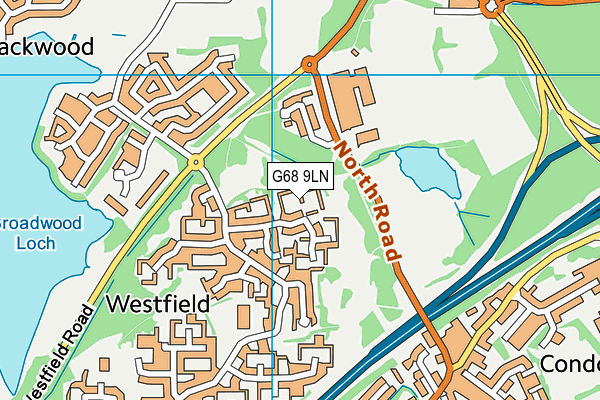 G68 9LN map - OS VectorMap District (Ordnance Survey)
