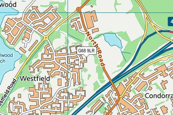 G68 9LR map - OS VectorMap District (Ordnance Survey)