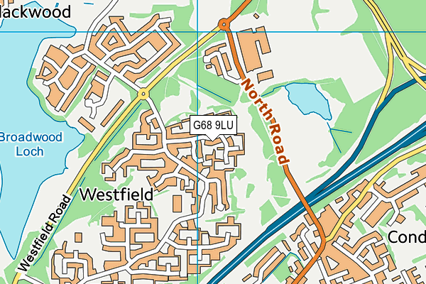 G68 9LU map - OS VectorMap District (Ordnance Survey)