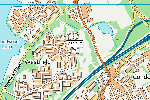 G68 9LZ map - OS VectorMap District (Ordnance Survey)