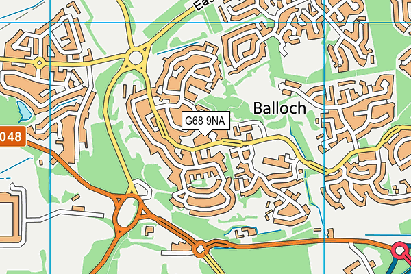 G68 9NA map - OS VectorMap District (Ordnance Survey)