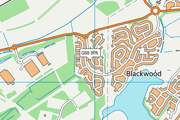 G68 9PA map - OS VectorMap District (Ordnance Survey)