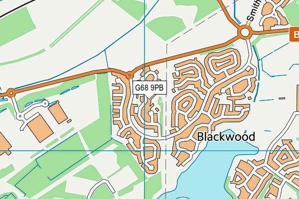 G68 9PB map - OS VectorMap District (Ordnance Survey)