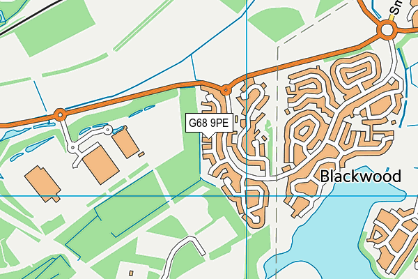 G68 9PE map - OS VectorMap District (Ordnance Survey)